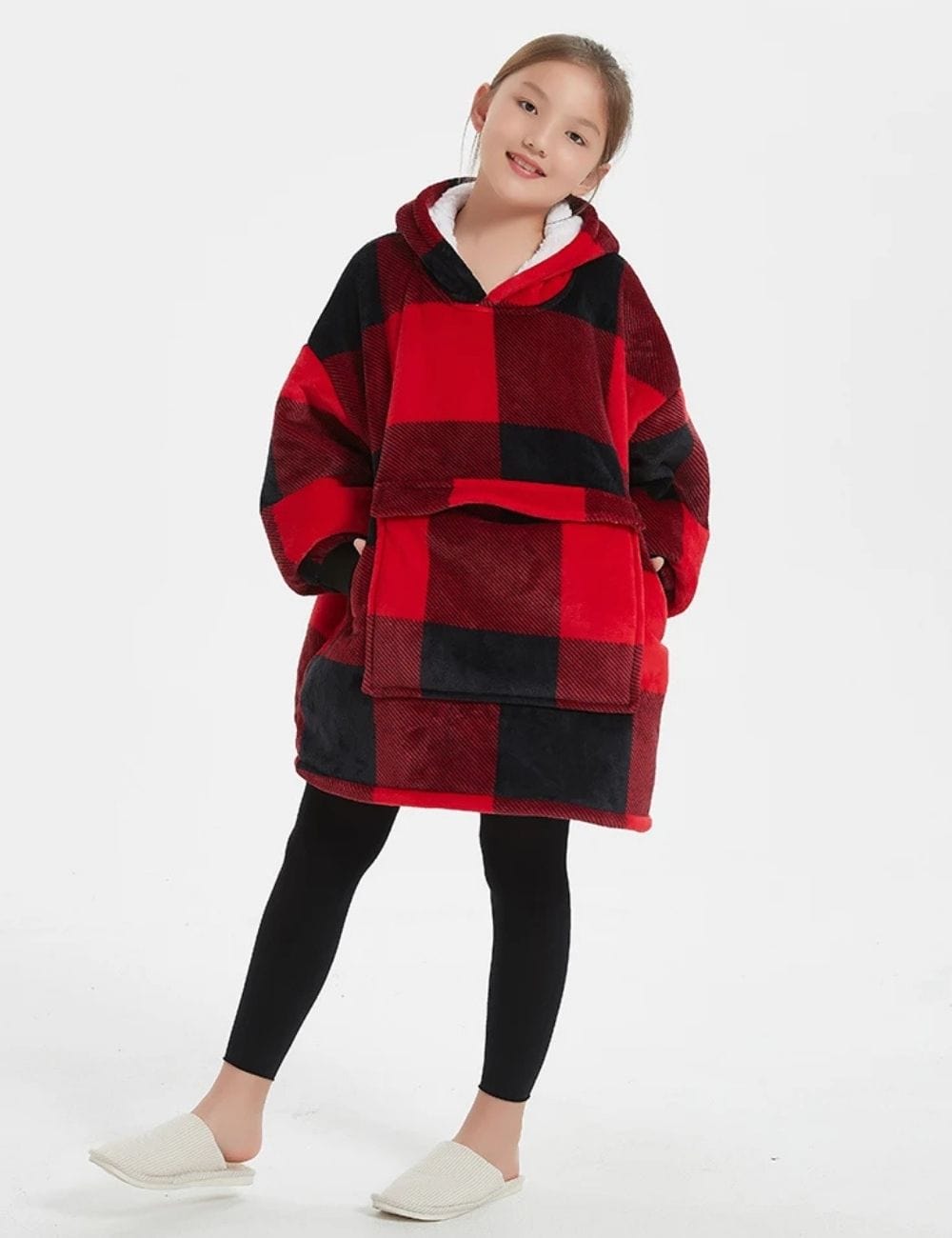 Sweat Plaid Enfant Sweat À Capuche Plaid Enfant Carreaux / (Longueur 109cm)