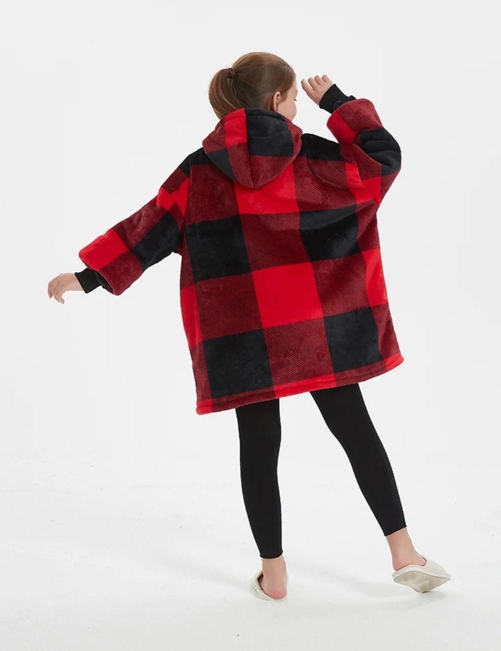 Sweat Plaid Enfant Sweat Plaid À Capuche Enfant Carreaux / (Longueur 109cm)