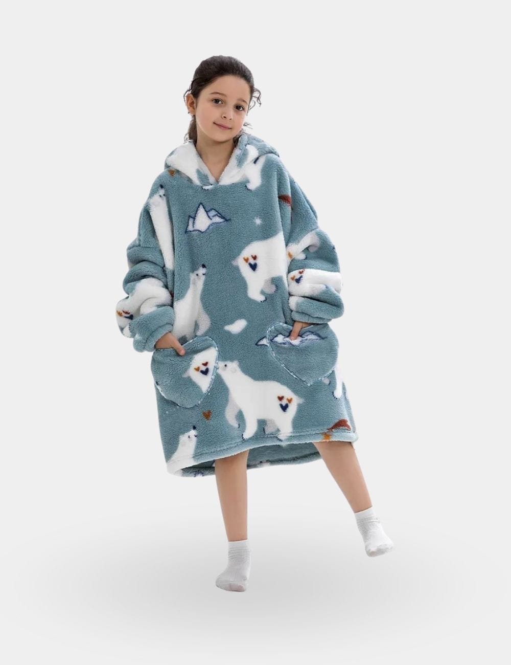 Sweat Plaid Femme Sweat Plaid Ours Ours Polaire / Enfant-75cm