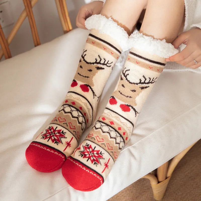 Chaussettes doudou Noël