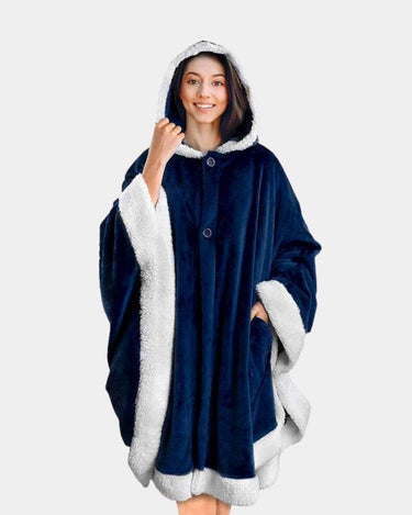 Cape Poncho Polaire Bleu Marine The Kloody®