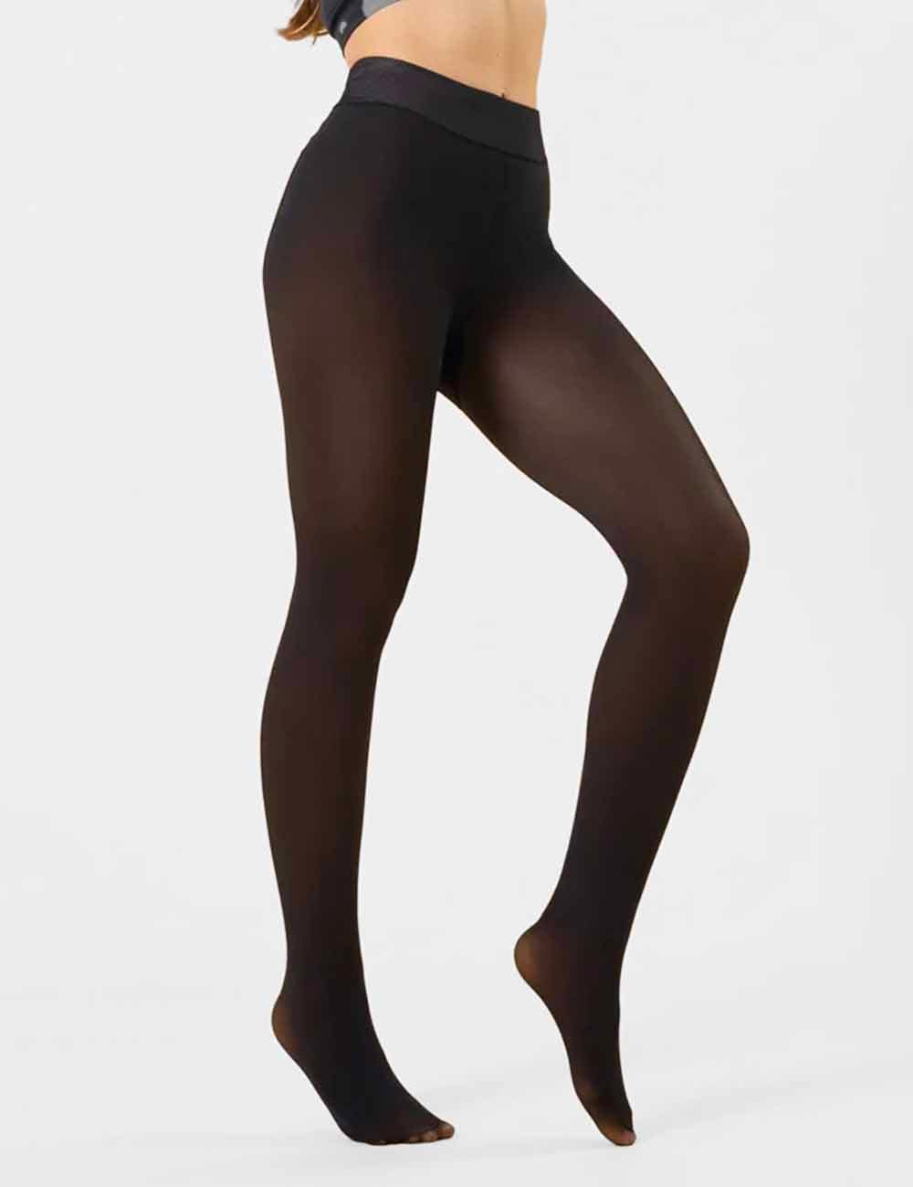 Collant Polaire Leggs Noir / S/M [Taille 34-40] / 80g - Polaire Légère