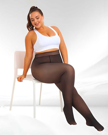 Collant Polaire Transparent Grande Taille