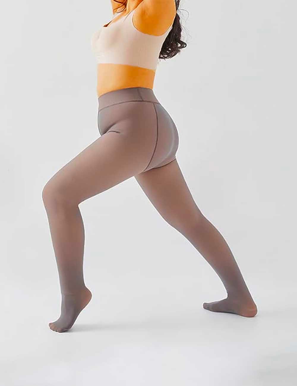 Collant Polaire Femme Hiver - Taille Haute, Effet Transparent - 73% Polyester, 20% Spandex, 7% Nylon - Chauffant Et élastique