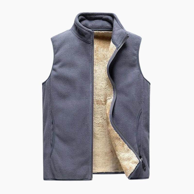 Gilet peluche sans manches femme