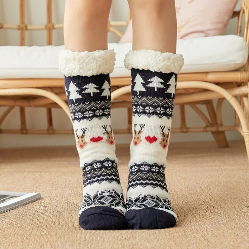 Chaussettes Pilou Pilou Noël bleu marine