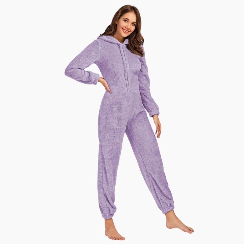 Combinaison pyjama polaire femme