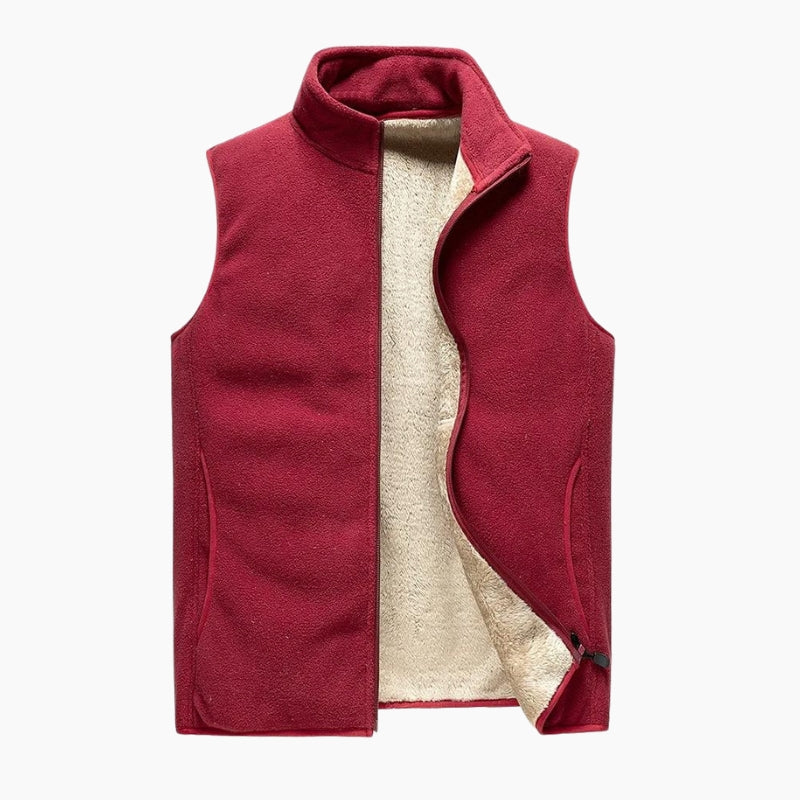 Gilet sans manches moumoute
