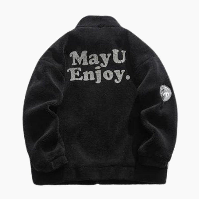 Manteau peluche noir