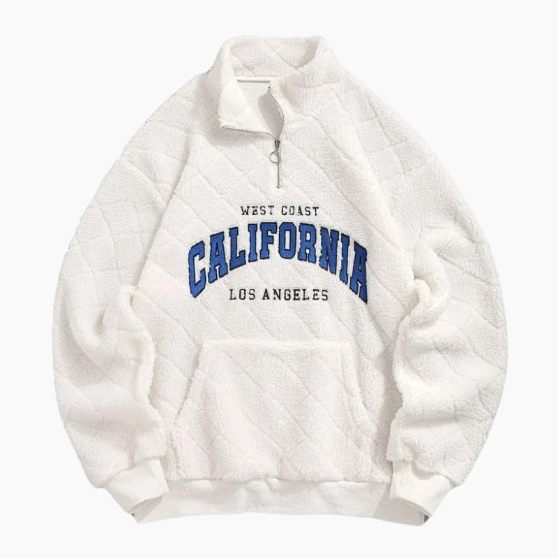 Pull blanc duveteux