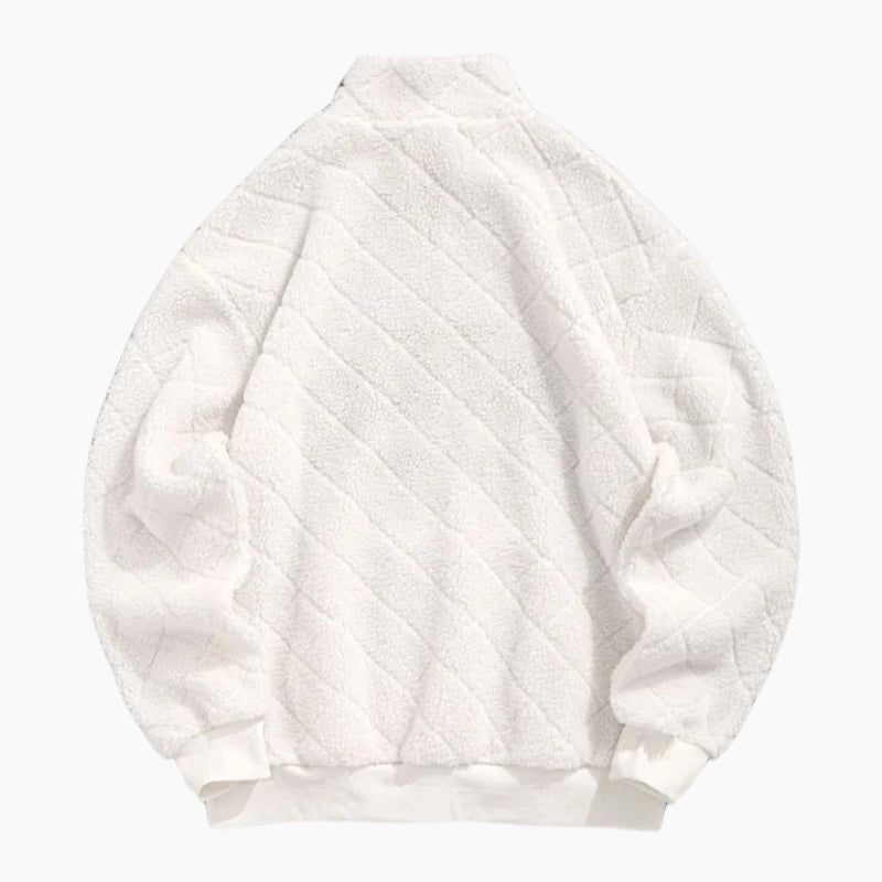 Pull blanc duveteux