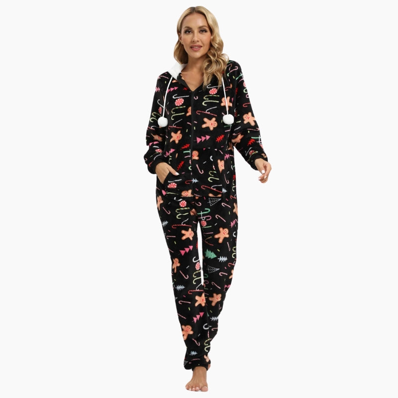 Pyjama combinaison chaud femme