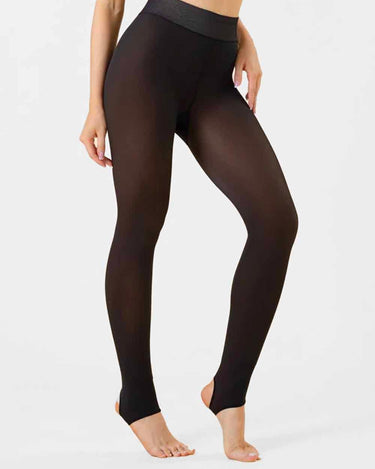 Legging Polaire Effet Collant Noir / S/M [Taille 34-40] / 80g - Polaire Légère