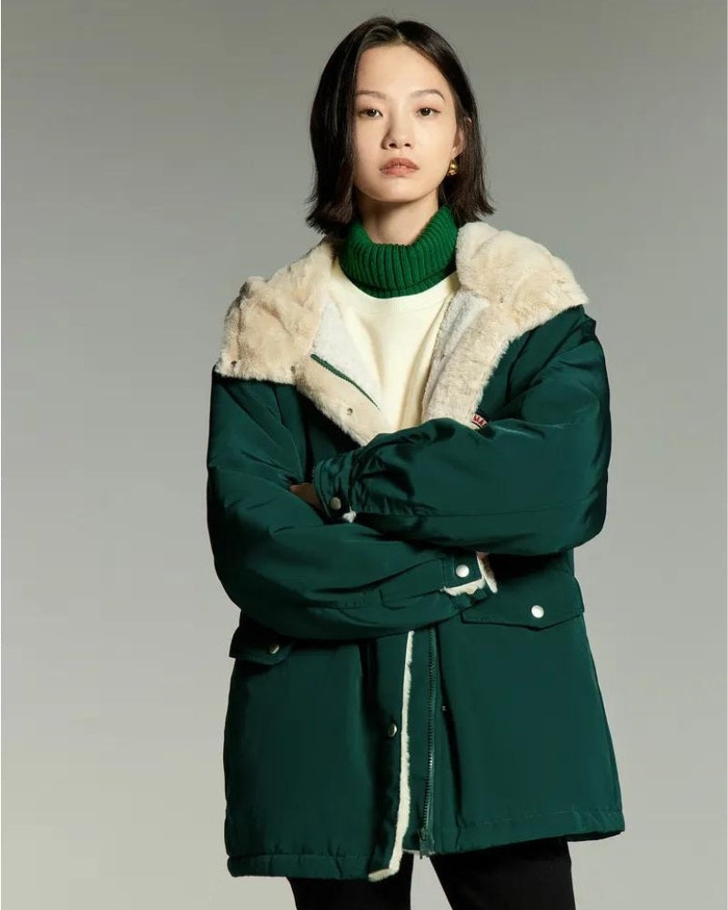 Manteau vert foncé femme Pilou Pilou
