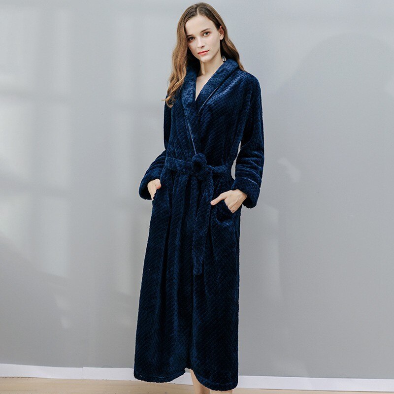Peignoir femme Pilou bleu marine - 
