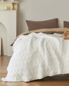 Plaid blanc doux