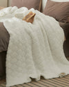 Plaid blanc doux