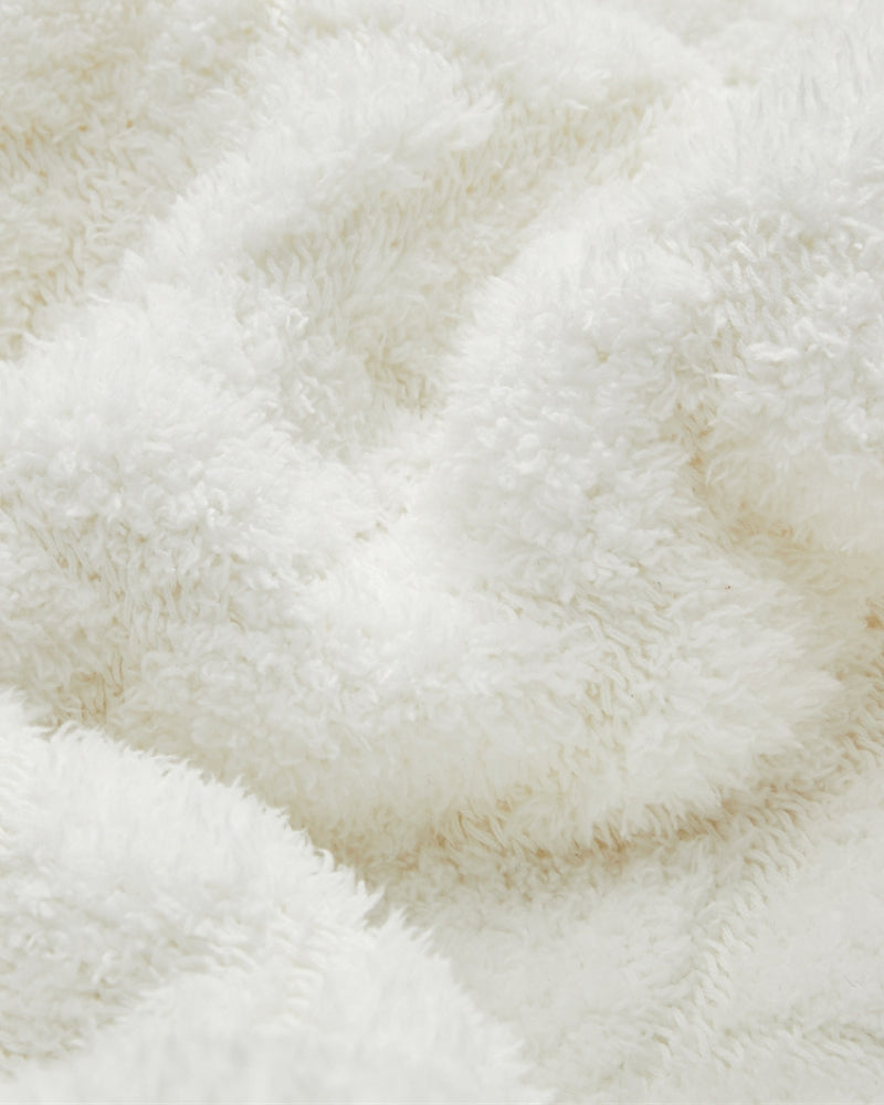 Plaid blanc doux