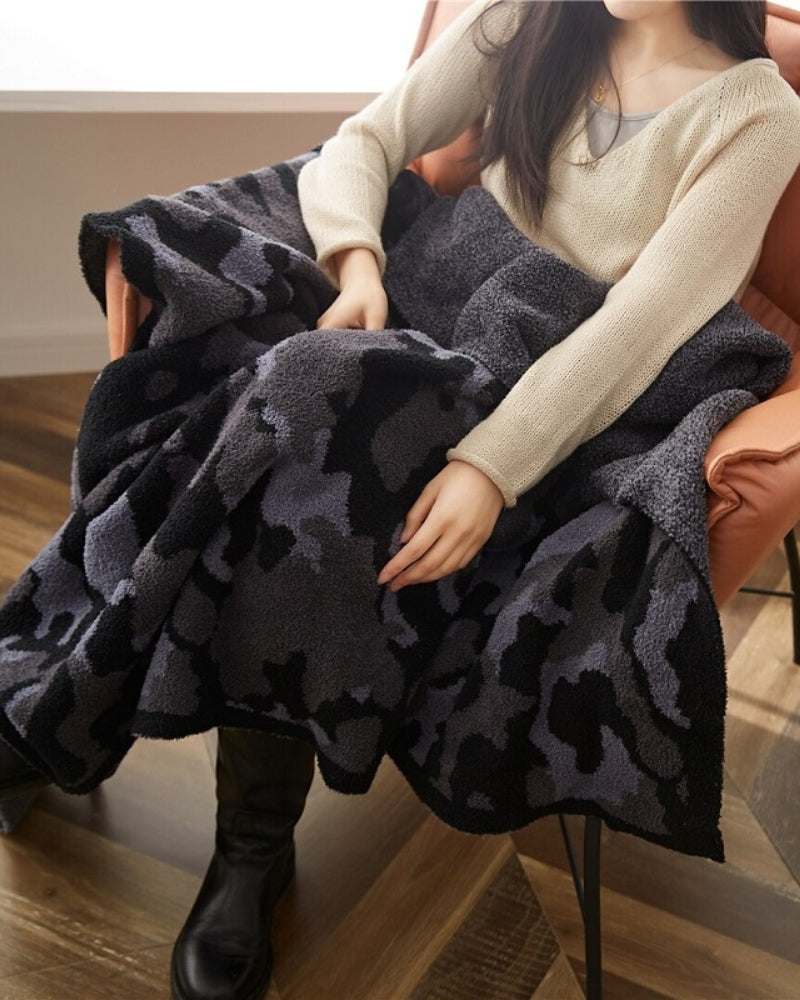 Plaid fourrure noir
