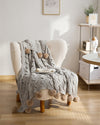 Plaid fourrure gris