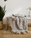 Plaid fourrure gris