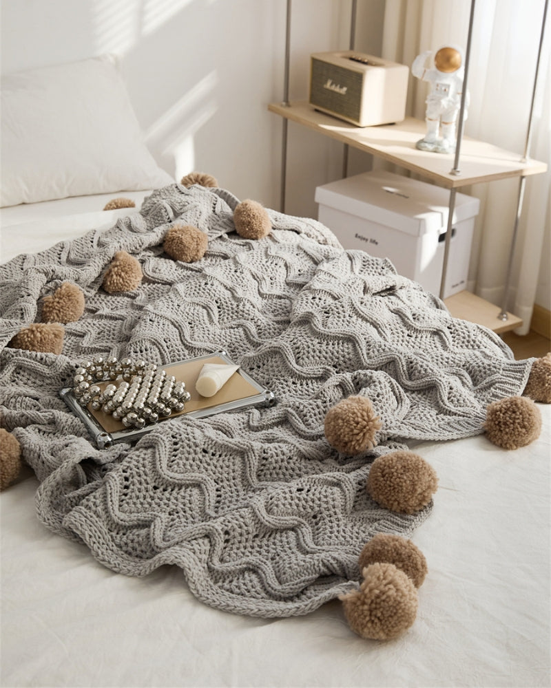Plaid fourrure gris