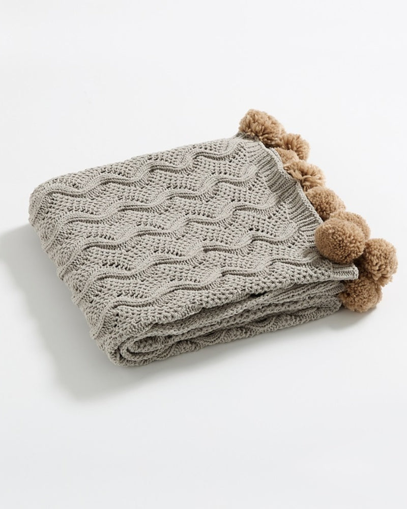 Plaid fourrure gris