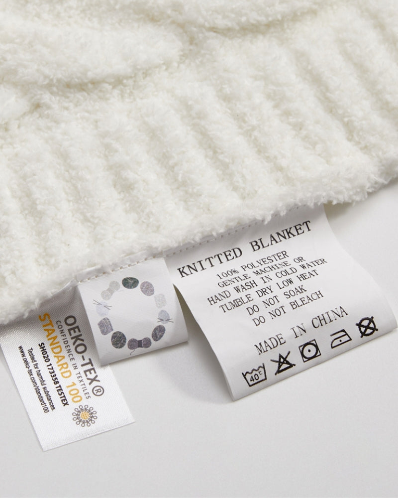 Plaid polaire blanc