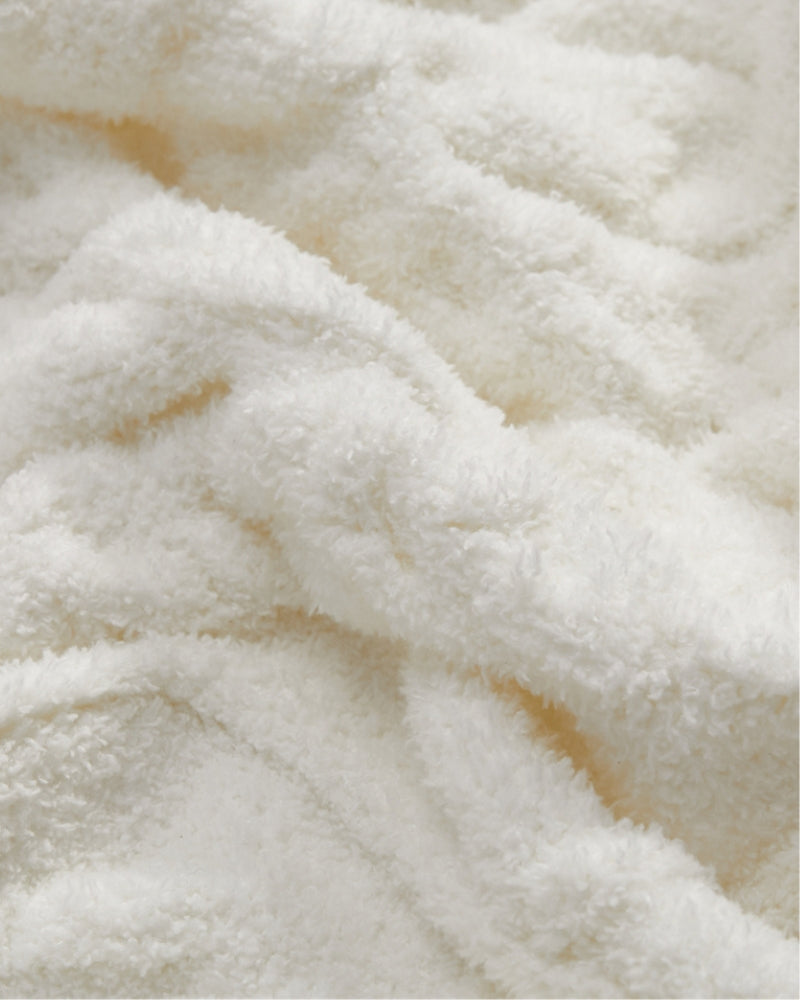 Plaid polaire blanc