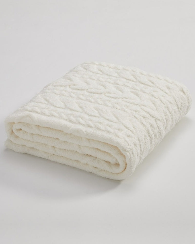 Plaid polaire blanc