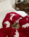 Plaid polaire motif animaux
