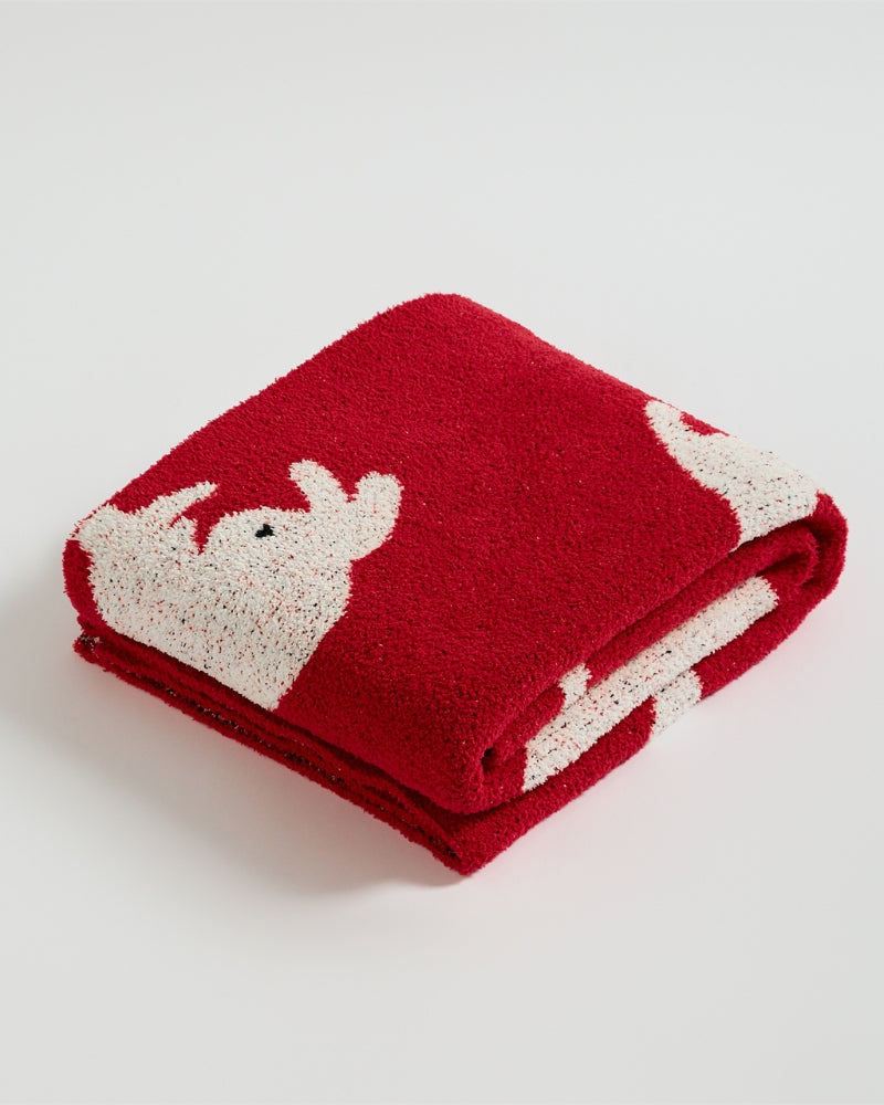 Plaid polaire motif animaux