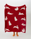 Plaid polaire motif animaux