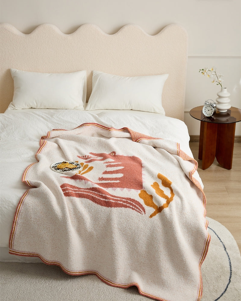 Plaid polaire rose