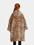 Sweat Plaid Femme Plaid Poncho Polaire Enfant Leopard / (Longueur 109cm)