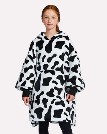 Sweat Plaid Enfant Poncho Chaud Enfant Cow / (Longueur 109cm)