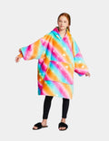 Sweat Plaid Enfant Poncho Plaid Enfant Arc en ciel / (Longueur 109cm)