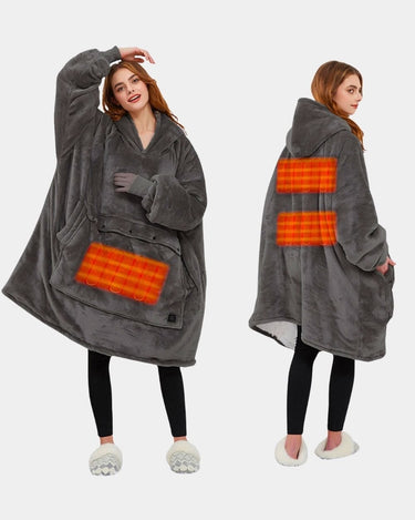 Poncho Polaire Chauffant Gris The Kloody®