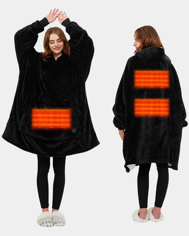 Poncho Polaire Chauffant Noir The Kloody®