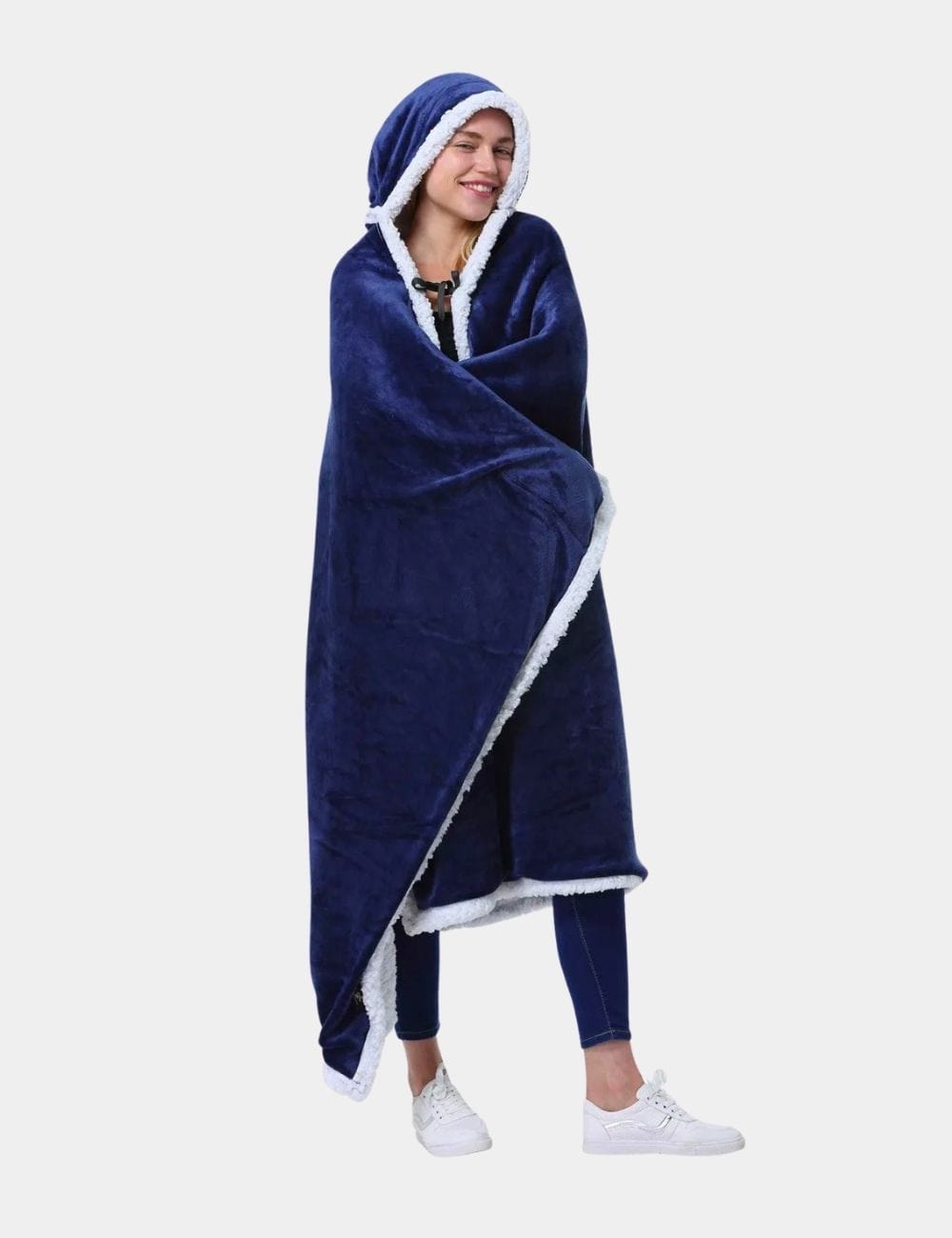 Poncho Polaire Long Bleu Marine The Kloody®