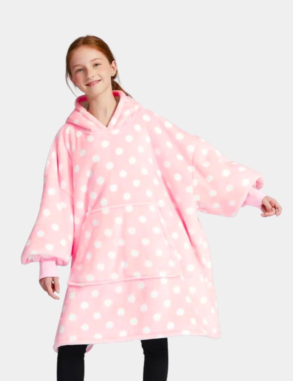 Pull Plaid Femme Pull Plaid Enfant Rose Rose à pois / (Longueur 109cm)