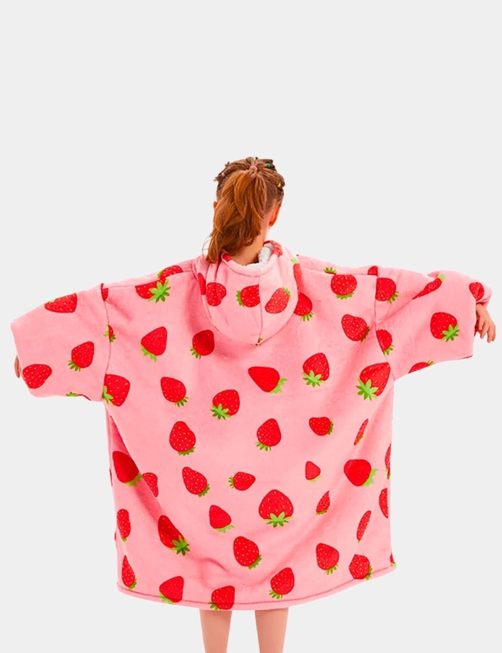 Pull Plaid Enfant Pull Plaid Fille Strawberry / (Longueur 109cm)