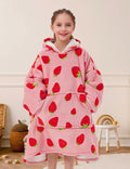 Pull Plaid Enfant Pull Plaid Fille Strawberry / (Longueur 109cm)