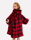 Pull Plaid Femme Pull Poncho Enfant Carreaux / (Longueur 109cm)