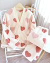 Pyjama flanelle femme - Motif-à-coeurs-XL