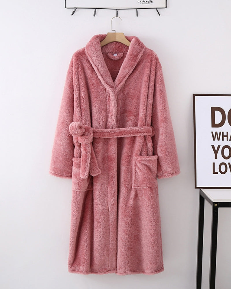 Robe de chambre femme très chaude laine - XL