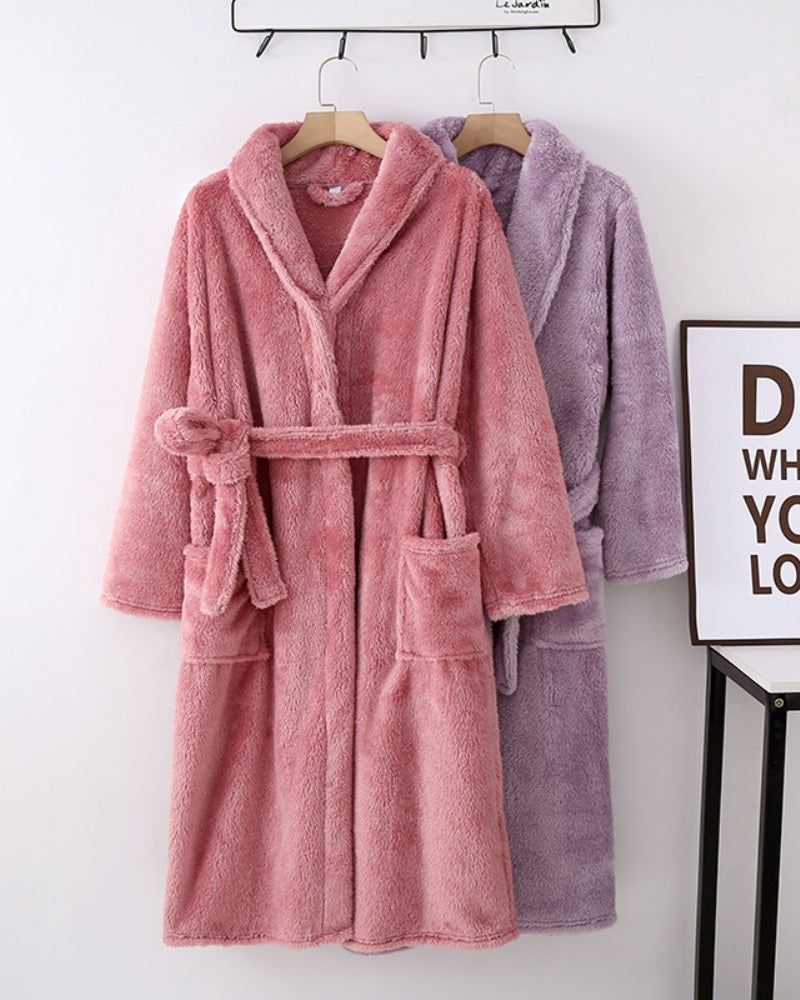 Robe de chambre femme très chaude laine - 