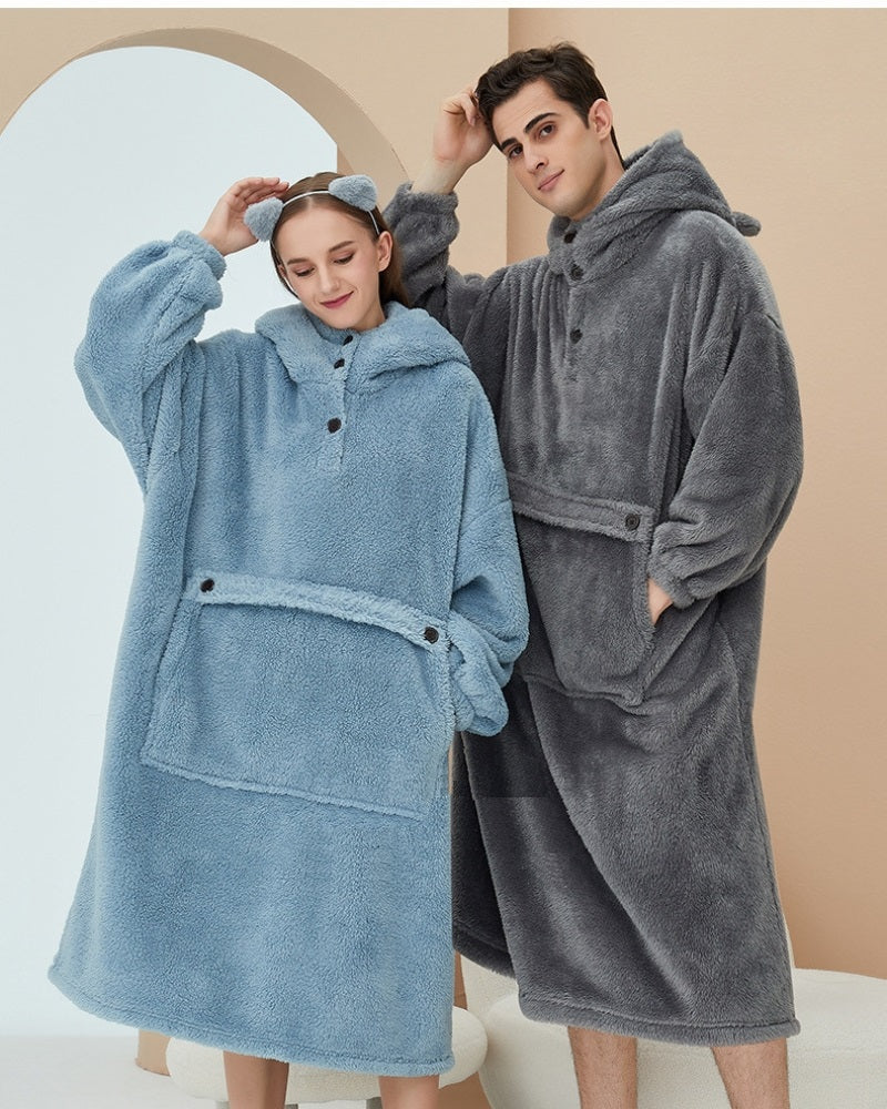 Robe de chambre homme polaire