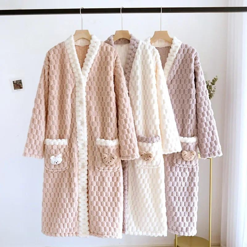 Robe de chambre peluche femme - 