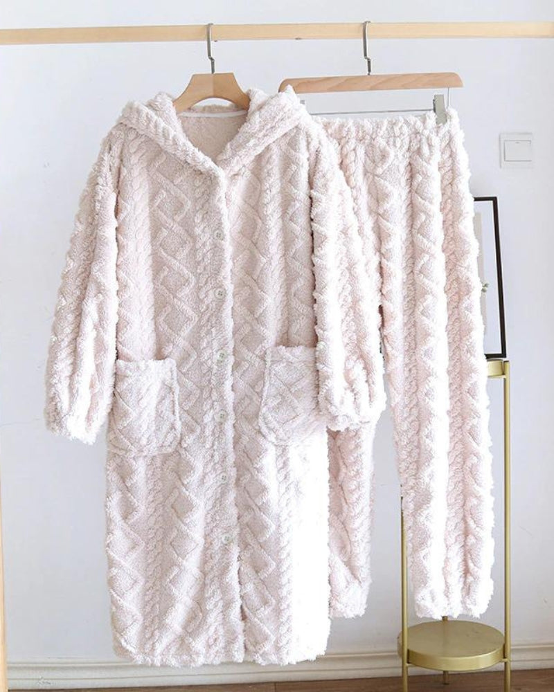 Robe de chambre Pilou femme - Robe-de-chambre-bas-XL